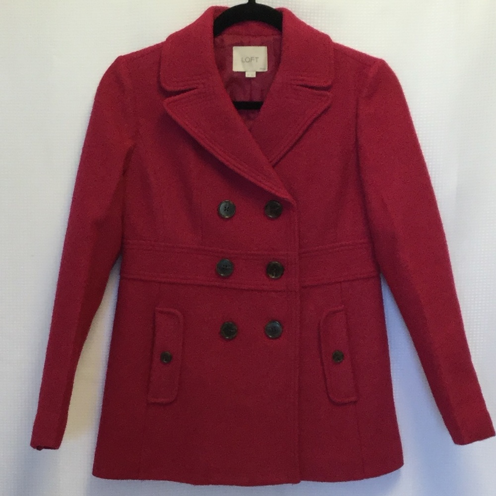 ANN TAYLOR LOFT Pink wool coat- NWOT